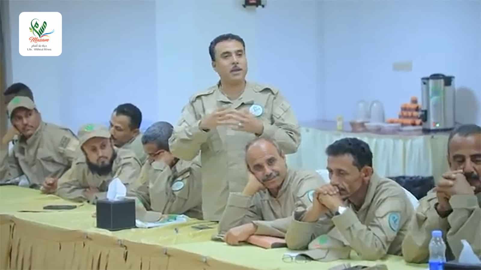 قادة الفرق يبدون تفاعلاً كبيراً مع توصيات خبراء مسام ويؤكدون على مضيهم قدما في رسالة مسام الإنسانية في اليمن