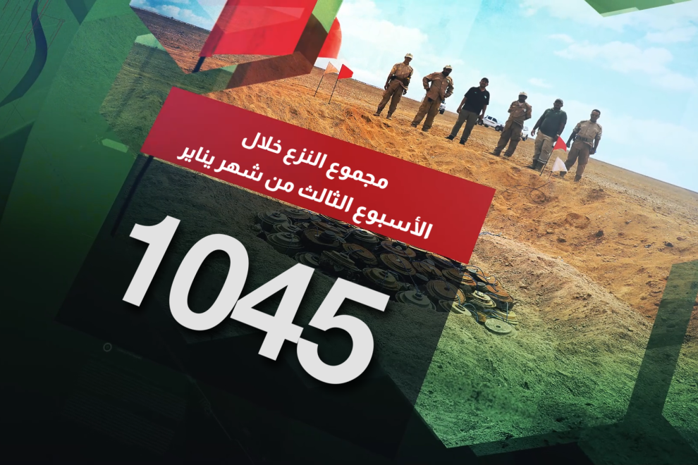 مسام ينزع 1045 لغما خلال الإسبوع الثالث من يناير