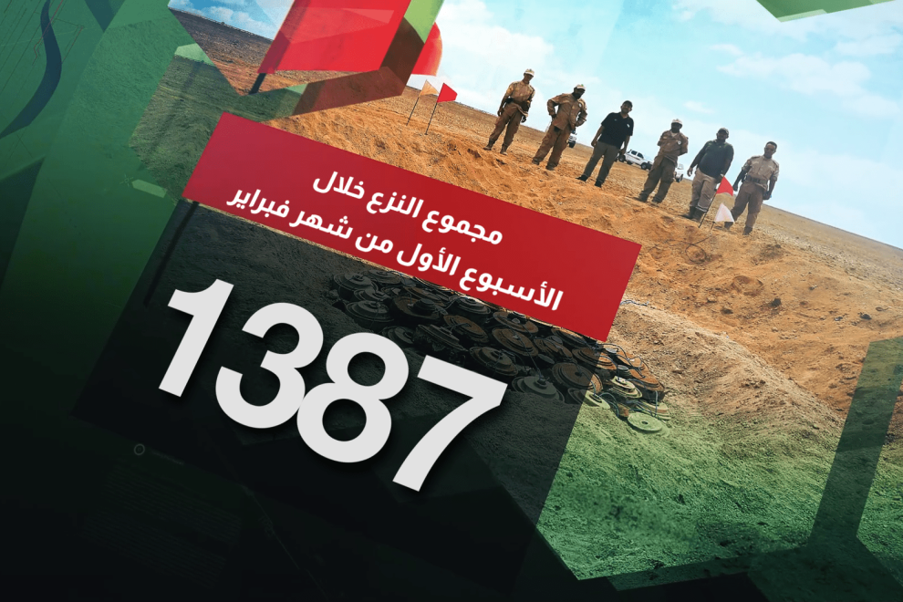 مسام ينزع 1387 لغماً وذخيرة غير منفجرة وعبوة ناسفة