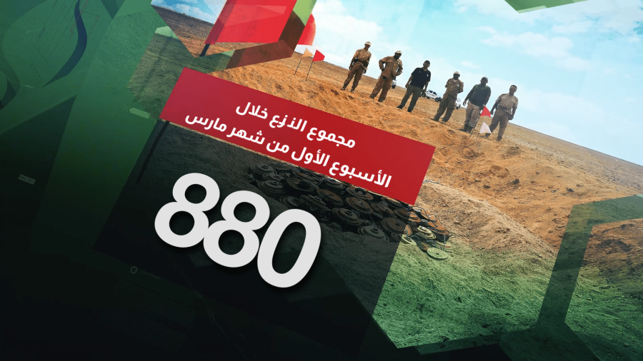 مسام ينزع 880 لغماً وذخيرة غير منفجرة مسام ينزع 880 لغماً وذخيرة غير منفجرة وعبوة ناسفة
