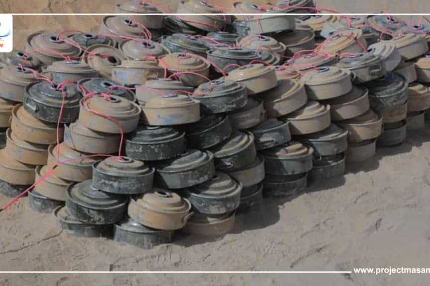 مسام يتلف 1185 لغماً وقذيفة في الساحل الغربي