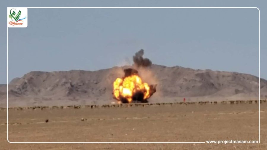 مسام يتلف 1878 لغماً وقذيفة في باب المندب مسام يتلف 1878 لغماً وقذيفة في باب المندب