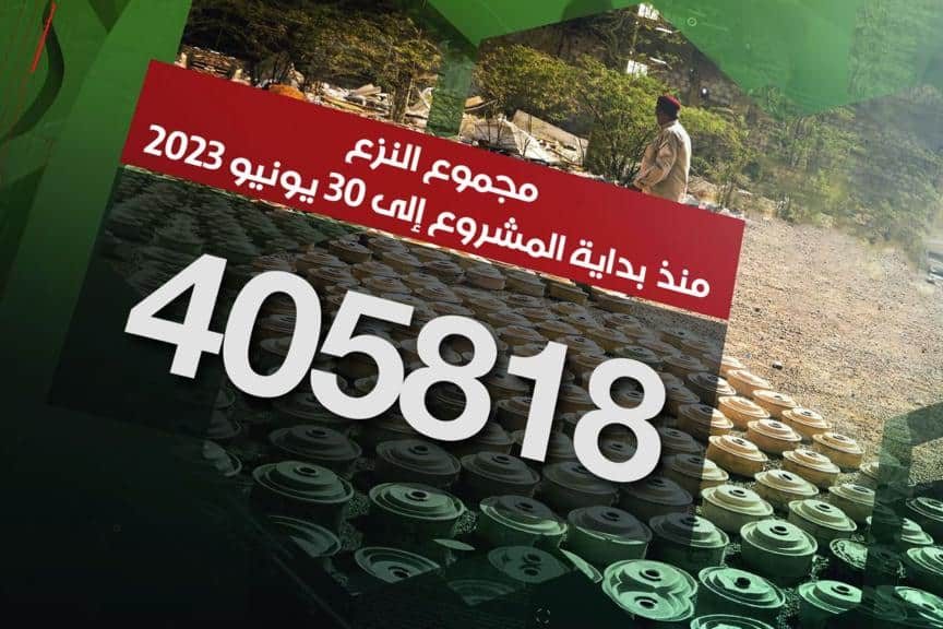 مسام ينزع 405.818 لغماً وذخيرة غير منفجرة وعبوة ناسفة