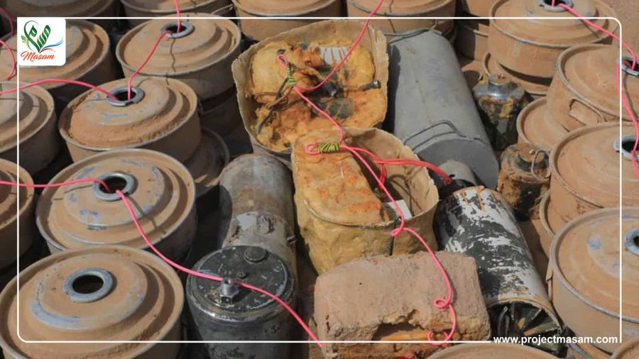 مسام ينزع 2068 لغماً وذخيرة غير منفجرة وعبوة ناسفة مسام ينزع 2068 لغماً وذخيرة غير منفجرة وعبوة ناسفة