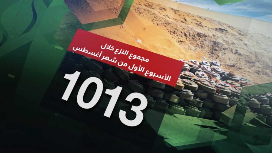 مسام ينزع 1013 لغماً وذخيرة غير منفجرة وعبوة ناسفة مسام ينزع 1013 لغماً وذخيرة غير منفجرة وعبوة ناسفة