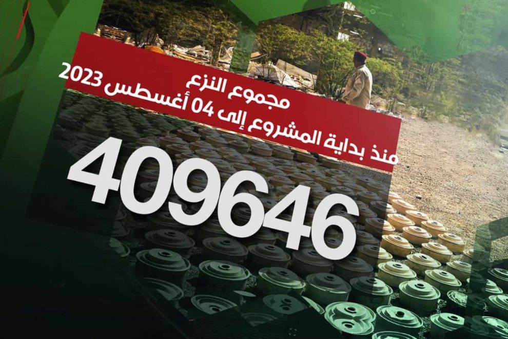 مسام ينزع 409.646 لغماً وذخيرة غير منفجرة وعبوة ناسفة
