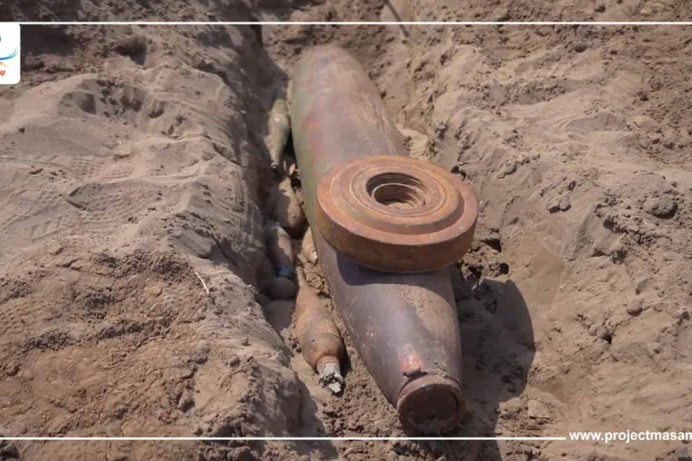 إتلاف ألغام وقذائف غير منفجرة في جبل النار بالمخا