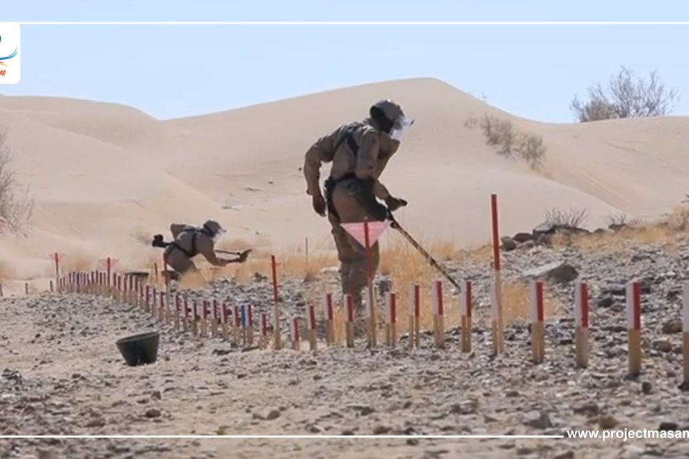 مسام.. تأمين خطوط نقل الكهرباء في مديرية عسيلان من بأس الألغام