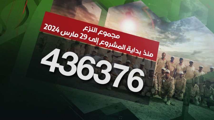 أعلن مدير عام مشروع مسام الأستاذ أسامة القصيبي أن الفرق الميدانية نزعت منذ انطلاقة المشروع وحتى 29 مارس الجاري 436.376 لغماً و ذخيرة غير منفجرة وعبوة ناسفة. أعلن مدير عام مشروع مسام الأستاذ أسامة القصيبي أن الفرق الميدانية نزعت منذ انطلاقة المشروع وحتى 29 مارس الجاري 436.376 لغماً و ذخيرة غير منفجرة وعبوة ناسفة.