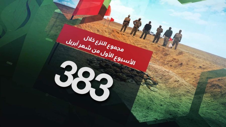 مسام ينزع 383 لغماً وذخيرة غير منفجرة وعبوة ناسفة مسام ينزع 383 لغماً وذخيرة غير منفجرة وعبوة ناسفة