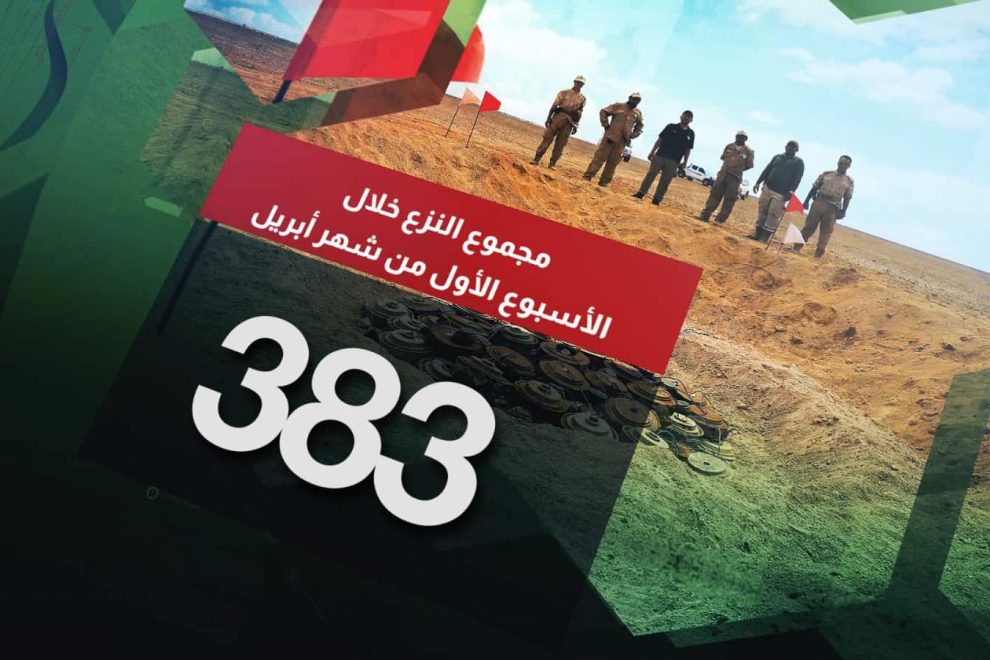 مسام ينزع 383 لغماً وذخيرة غير منفجرة وعبوة ناسفة